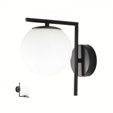 Zidna lampa 1xE27 VEGA BK-1R metal/staklo crna