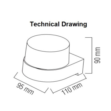 Baštenska zidna LED lampa KING-5/R 5W 4200K