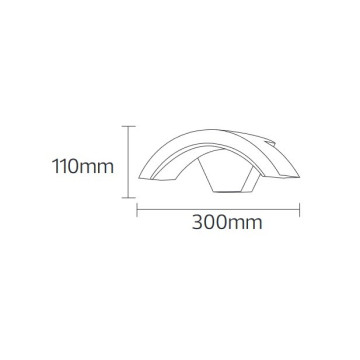 Baštenska zidna LED lampa DYNAMIC-1 24W 4200K