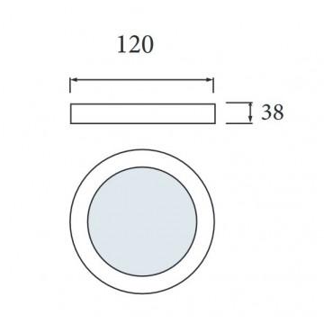 LED nadgradni panel 18W 6400K SOFIA-18 crni