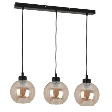 Visilica 3xE27 PRETO-3L metal/staklo