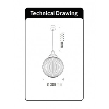Visilica 1xE27 GLOBAL-X staklena titanium
