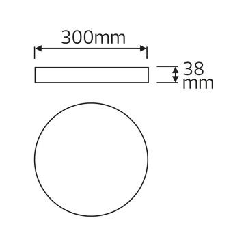 LED nadgradni panel 48W 6400K SOFIA-48 crni