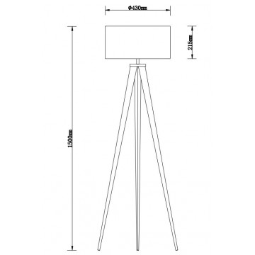 Podna lampa 1xE27 M39-C crna + bež