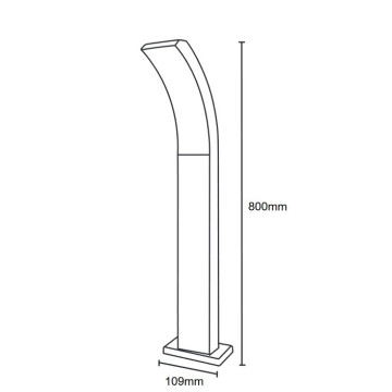 Baštenska stubna LED lampa PRESTIGE-4 12W 4200K