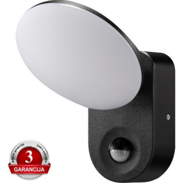 Baštenska zidna LED lampa sa IR senzorom pokreta M272-94-S 15W 6000K IP65 crna