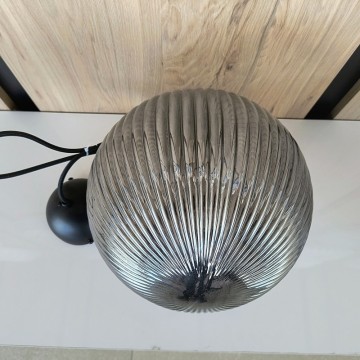 Visilica 1xE27 GLOBAL-X staklena titanium