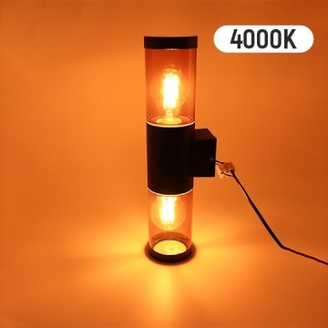 Baštenska zidna lampa 2xE27 M915 C crna