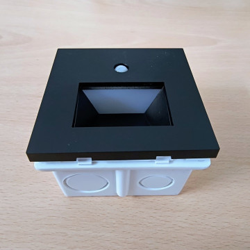 Ugradna LED lampa sa PIR senzorom DIAMOND 1W 4200K crna