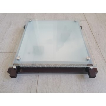 Drvena plafonjera 36cmx36cm 2xE27 234-2 tamno drvo