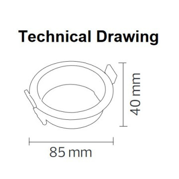 Rozetna usmeriva AZELYA-1 crno-bela