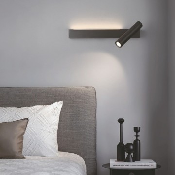 LED zidna lampa M10924-1Z B 4+5W 3000K crna