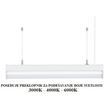 LED visilica dužine 120cm AVENUE PRO CCT 40W 3000-4000-6000K bela