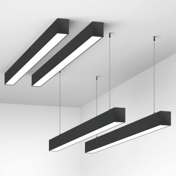 LED visilica/plafonska lampa dužine 120cm OFFICE M109051 24W 6500K crna