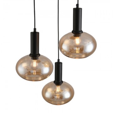Visilica 3xE27 MAX A-3R amber staklo