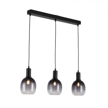 Visilica 3xE27 PACO B-3L crno staklo