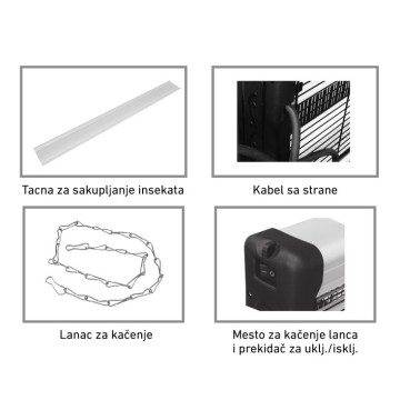 Električna zamka za insekte 2x10W IKA11-20