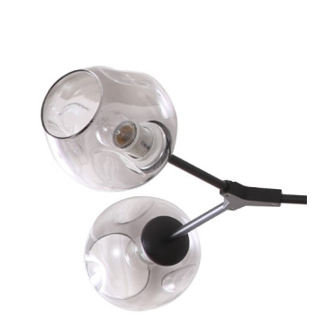 Luster 5xE27 LI2302 metal/staklo crni