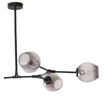 Luster 5xE27 LI2302 metal/staklo crni