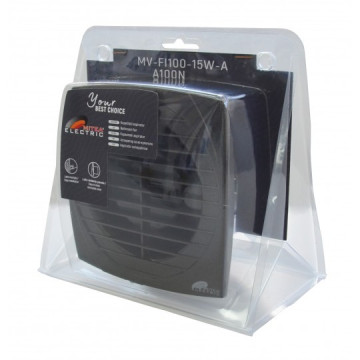 Ventilator/aspirator za kupatilo sa žabicama 15W Fi100 antracit sivi