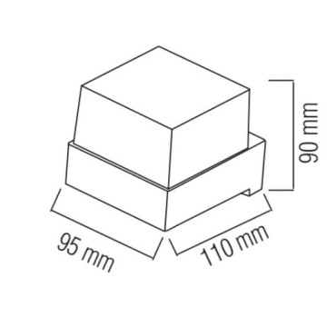 Baštenska zidna LED lampa KING-5/S 5W 4200K