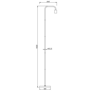 Podna lampa 1xE27 M30-C crna