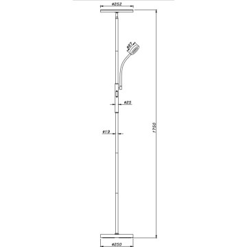 LED podna lampa 27+7W 3000K/4000K/6000K M71-C crna