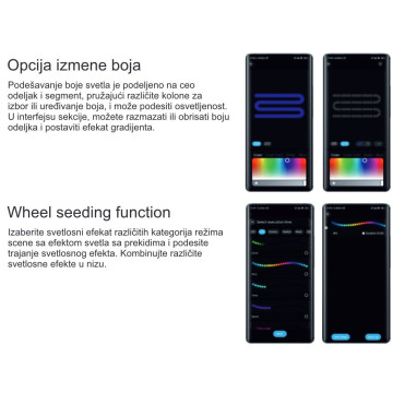 LED podna lampa RGB smart 12W sa daljinskim i adapterom M21004-BT crna