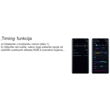 LED podna lampa RGB smart 12W sa daljinskim i adapterom M21004-BT crna