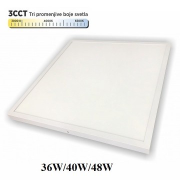 Led panel nadgradni M203427-N-B1 3CCT 600x600 36-40-48W 3000/4000/6500K