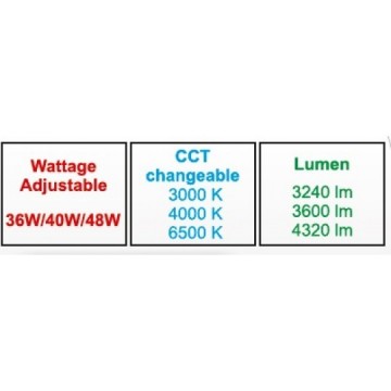 Led panel nadgradni M203427-N-B1 3CCT 600x600 36-40-48W 3000/4000/6500K