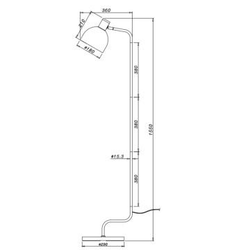 Podna lampa 1xE27 M31-C crna