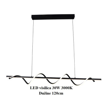 Led visilica 30W 3000K crna