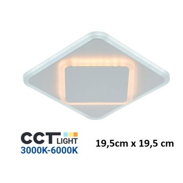 LED plafonjera 19,5x19,5cm 23W 3000/4000/6000K bela