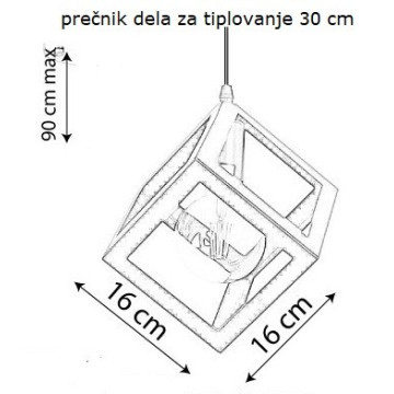 Visilica STUDIO-3L metalna siva