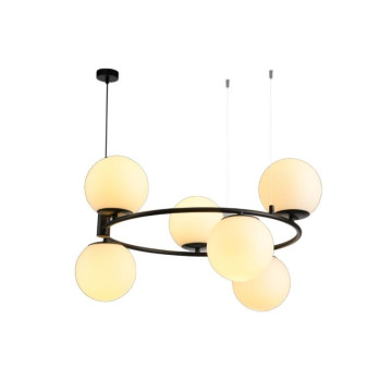 Luster visilica 6xE27 PEGAZ-6R BK crna