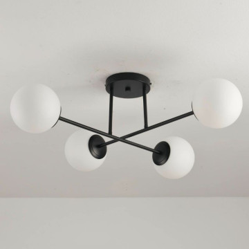 Luster plafonjera 4xE27 PEGAZ-2L+2L crna