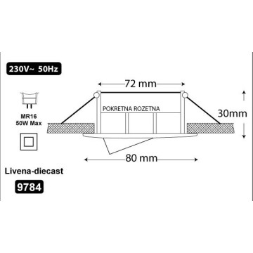 Rozetna usmeravajuća MAXI mesing