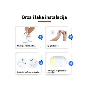 LED plafonjera fi230mm 36W 3000/4000/6500K bela