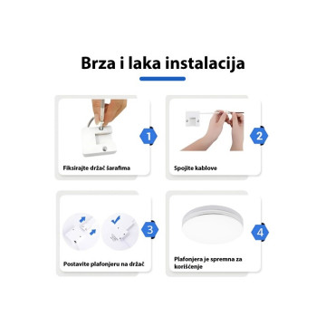 LED plafonjera 230x230mm 36W 6500K bela