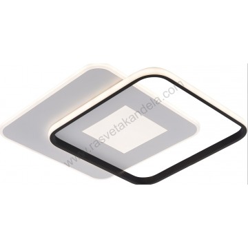 LED luster plafonjera CCT 60W 3000K-6000K crno-bela sa daljinskim