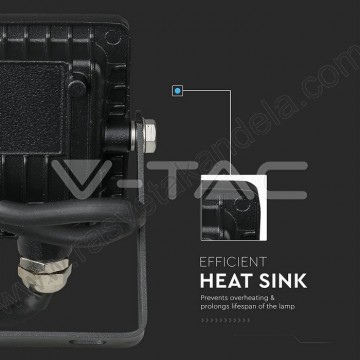 Led reflektor SAMSUNG SMD LED 10W 6400K crni V-TAC.