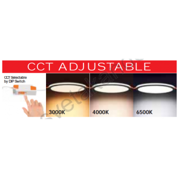 LED panel ugradni 3CCT 18W 3000/4000/6500K PAULA-18 crni