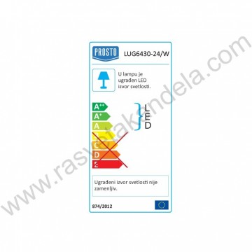 LED rozetna - ugradna led lampa 24W 6500K LUG6430-24/W