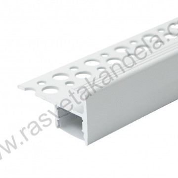 Aluminijumski profil za LED traku MA06-W 40x22x2000mm za pločice/stepenice beli