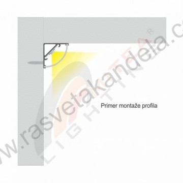 Aluminijumski ugaoni profil crni M601C 2000x15.8x15.8mm