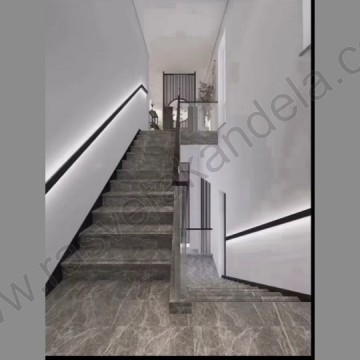 Aluminijumski dupli crni nadgradni profil MA-01 48,3x18x2000mm