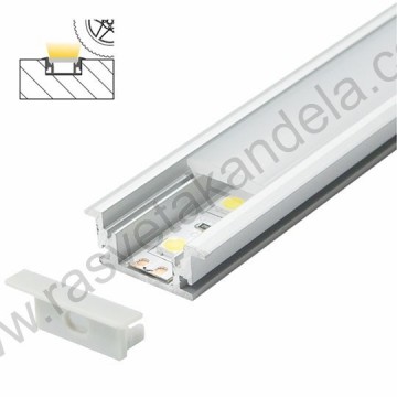Aluminijumski podni ugradni profil za LED trake MA632 21.3x11x2000mm