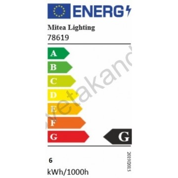LED panel 6W okrugli M6UO-BK 6500K crni