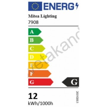 LED nadgradni panel M12NO-BK 12W 6500K